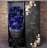 Gift on Tanabata Valentine's Day, Golden Rose 24K Golden Foil Rose Bundle for Marriage, Creative Wedding Bouquet for Wife and Girlfriends