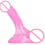Mixed Color, Liquid Silicone Replica Dildo Device, Back Court Butt Plug