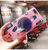 Retro Camera Phone Case with Wrist Strap Lanyard