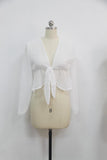 V-neck Lantern Sleeve, Loose Shirt