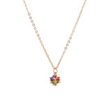 Exaggerated Niche Rotating Rubik Cube, Colorful Zircon Pendant Necklace