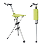 Folding Walking Stick with Seat – Lightweight Aluminum Alloy Chair Cane