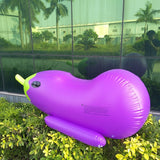 Thickened PVC Inflatable Eggplant Mount Pool Floats