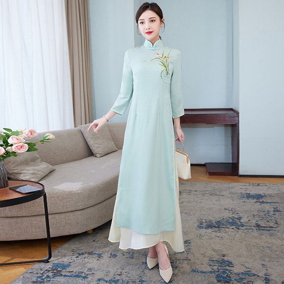 New Fashion, Retro Women's Embroidered Dress
