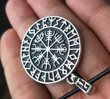Nordic Symbol Viking Rune Ring Amulet Pendant Necklace