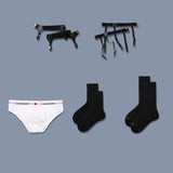Men’s Briefs & Accessories Set – Comfortable Innerwear with Socks & Garters