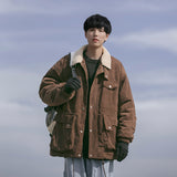 Retro Boys’ Workwear Cotton Coat – Trendy Jacket