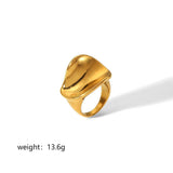 Women's 18K Faux Gold, Stainless Steel Ring