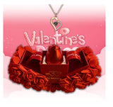 Valentine's Day Gift, Soap Rose Gift Box, Crystal Pendant Necklace Eternal Flower Jewelry Box Set