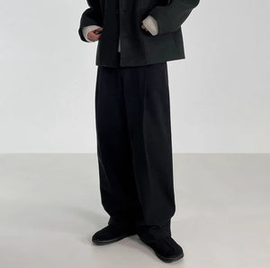Men's Autumn and Winter Loose Straight Thickening Casual Pants
