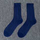 Pansy Jacquard Weave Thin Socks with Loose Cuff