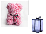 Valentine's Day Gift Rose Bear, Eternal Flower Rose Teddy Bear, PE Foam Toy for New Year's Eve