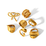 Women's 18K Faux Gold, Stainless Steel Ring