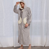 Women and Men's Winter Bath Robe, Hooded Night Dress Gown Sleepwear