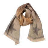 Women’s Gradient Star Scarf – Jacquard Knit Autumn Winter Circle Neck Wrap