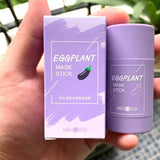 Face Blackhead Cream, Eggplant - Green Tea Cooling, Deep Cleansing Clay Mask