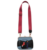 Vintage Velvet Canvas Embroidery Vintage Messenger Bag, Women in the 90s - Series of one Day