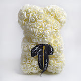 Valentine's Day Gift Rose Bear, Eternal Flower Rose Teddy Bear, PE Foam Toy for New Year's Eve
