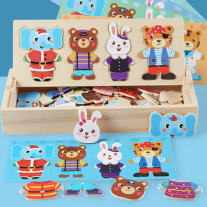 Children's Wooden Puzzle, Early Education Cartoon Toys