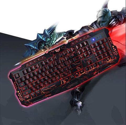M200 RGB Gaming Keyboard with 3-Color LED Backlight – Ergonomic USB Wi ...