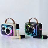 Bluetooth-compatible Speaker, Colorful RGB Portable Karaoke Wireless Stereo