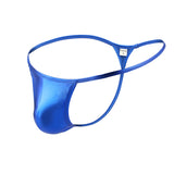 Shiny Men's Thong, Bronzing Patent Leather Shorts