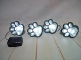 Outdoor 4 LED Animal Paw, Solar Energy Sensor Panel, Camp Tent Fishing Garden Lighting Portable Lamp