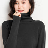 Women’s Pure Cashmere Turtleneck Knit Sweater