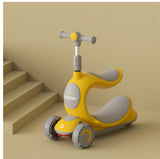 Rideable Three-in-one Anti-rollover Pedal Scooter