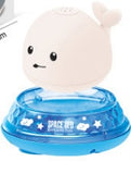 Baby Cute Cartoon Whale Floating Spraying Water Bath Toys with Light Music, LED Children Playing Activity Tools