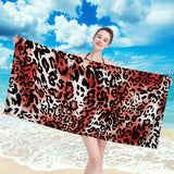 Printed Microfiber Beach Towel – Lightweight Quick-dry Sweat Wipe, Travel & Swimming Accessory