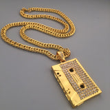 Tape Microphone Pendant Necklace