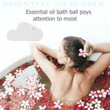 Rainbow Cloud Salt Essential Oil Bathing Ball, Bubble Exfoliating Moisturizing Skin Care Props, Natural Bubble Bath Bombs Ball