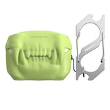 Monster Teeth, Wireless Earphone Case, Halloween Horrible Silicone Cover with Keychain