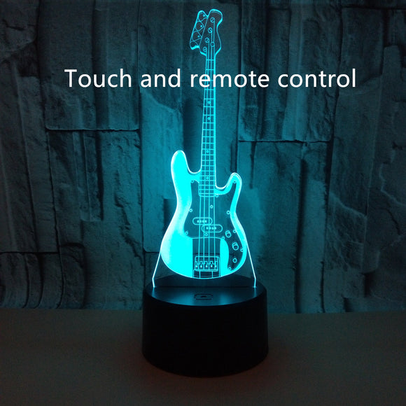 Electric Guitar Sculpture 3D Lights