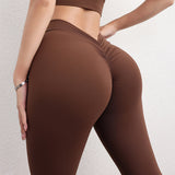 Fashion V-shaped Yoga Pants, INS High Waist Trousers, Hip Lifting Sports Fitness Women's Clothing