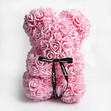 Valentine's Day Gift Rose Bear, Eternal Flower Rose Teddy Bear, PE Foam Toy for New Year's Eve