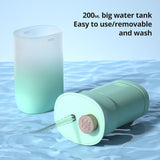 Oral Irrigator, Dental Portable Water Flosser Tips, USB Rechargeable 200ml Water Tank Flosser for Cleaning Teeth