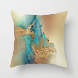 Nordic Watercolor Gold Foil Texture Printing Pillowcase or Cover