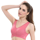 Front Cross Side Buckle Lace Non-wire, Sports Fitness Bra