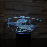 Helicopter Series, 3D Touch-control Colorful LED Night Desk Lamp