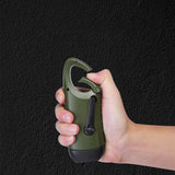 Outdoor Hand-cranked Power Generation Strong Light Solar USB Charging LED Flashlight