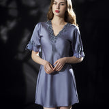 Women's Short Sleeved, Ice Silk Dress