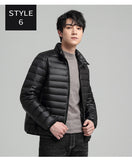 Plus-size Men's Solid Color, Simple Stand-up Collar, Slim-fit Warm Cotton Puffer Jacket