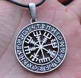 Nordic Symbol Viking Rune Ring Amulet Pendant Necklace