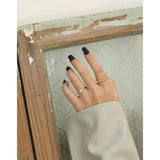 Small Design Sense of Simplicity and Temperament Zircon, Electroplating Silver Ring