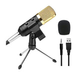 BM800 Studio Condenser Microphone, USB Plug-and-Play with Reverb and Volume Control