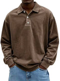 Men’s Fall Long-sleeve Polo Shirt – Casual, Breathable, Comfortable Solid High-quality Tee