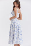 Fashion Suspender Gown for Women, Commuter Temperament, Solid Color, French, High-split Sexy Summer Dresses