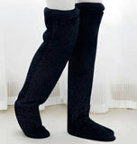 Solid Color Goose Down Leg Winter Socks